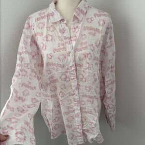 Aerie X Wicked Top Large Pink Seersucker Limited Edition Fairy Wing Popular